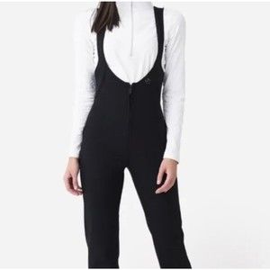 Vintage Obermeyer Stirrup Bib Womens Size 10 Black Onesie Jumpsuit Wool Blend